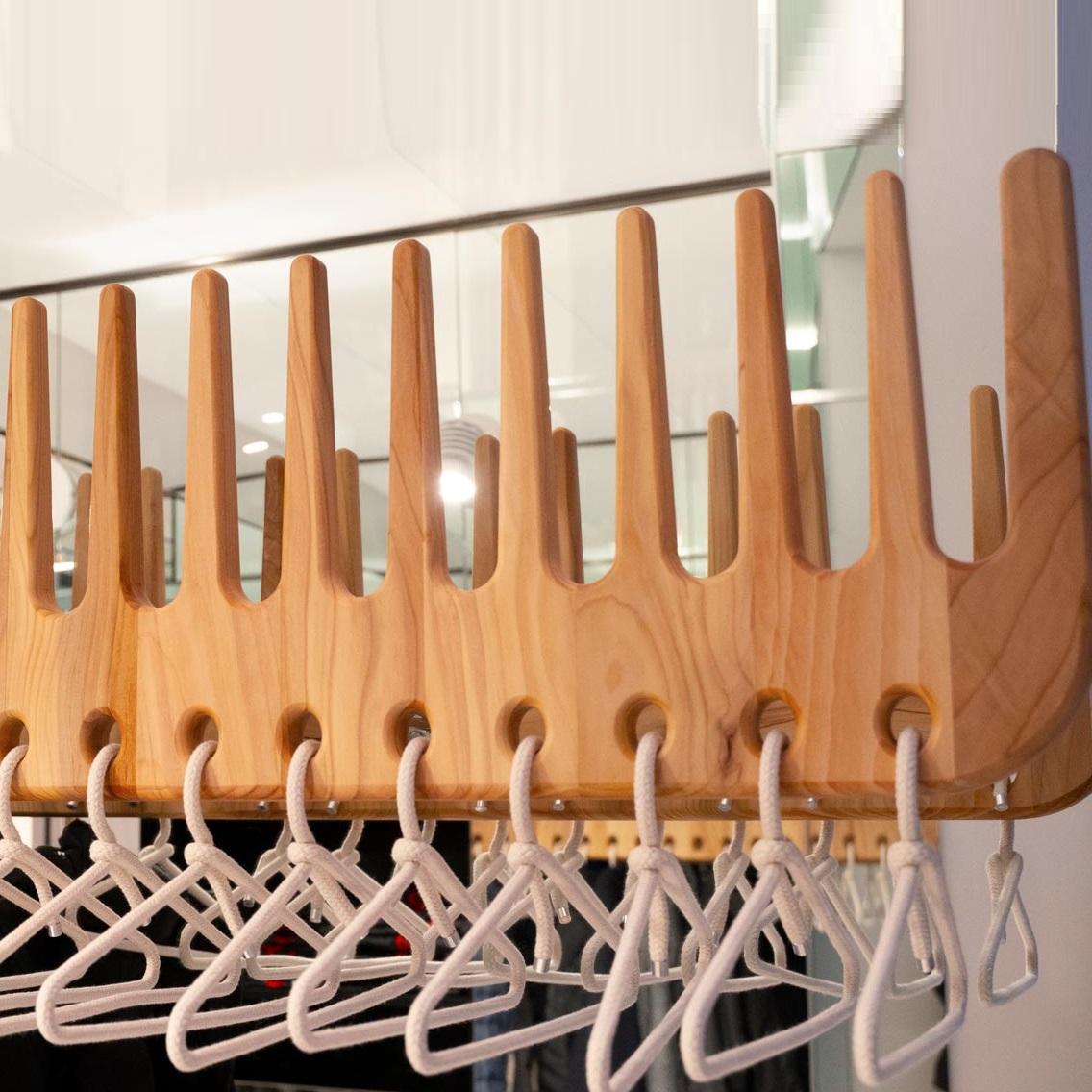 Contemporary Coat Rack Crafted from Solid Scented Cedar Wood In New Condition For Sale In NEW YORK, NY