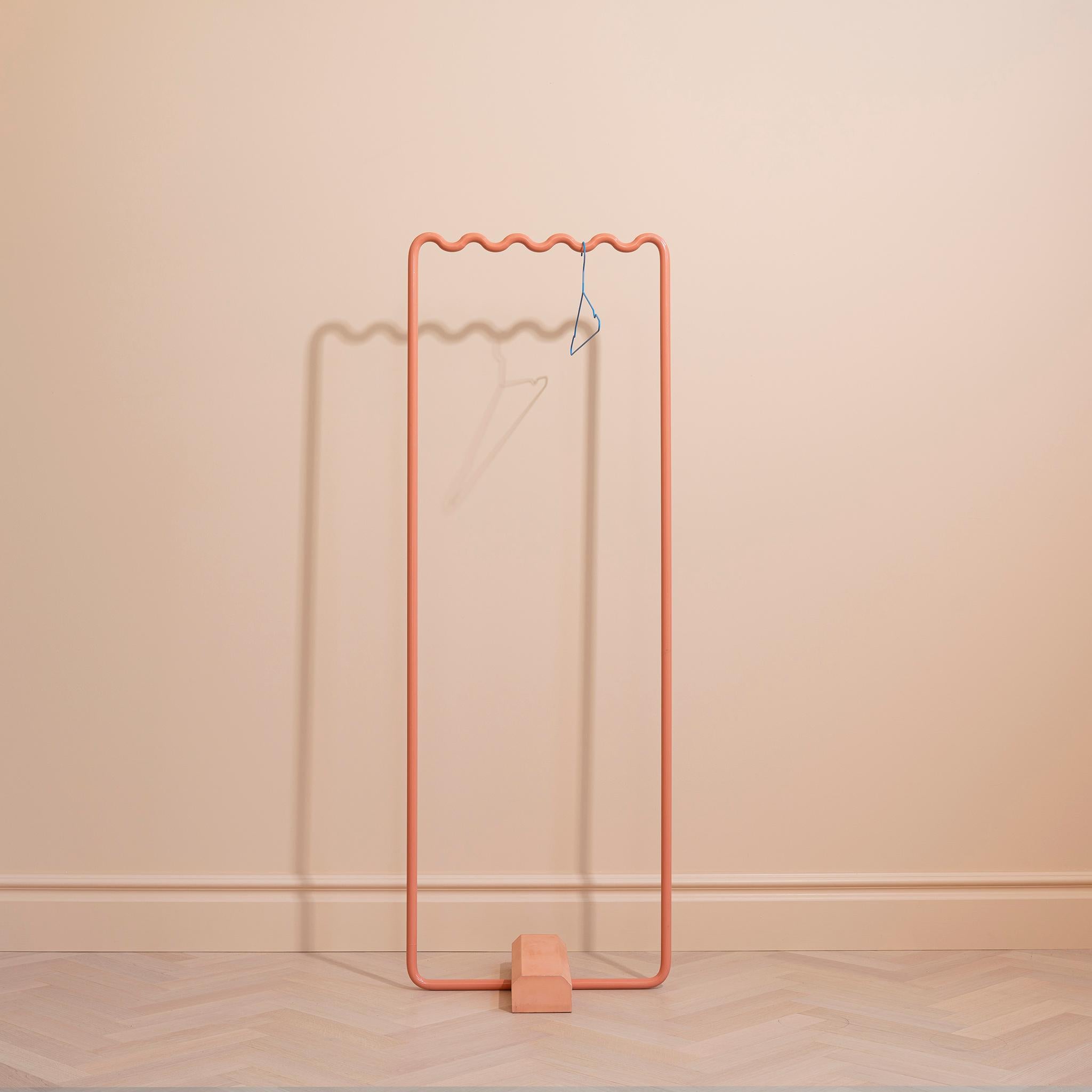 Aluminum Contemporary Coat Rack Small in Pink by Erik Olovsson For Sale