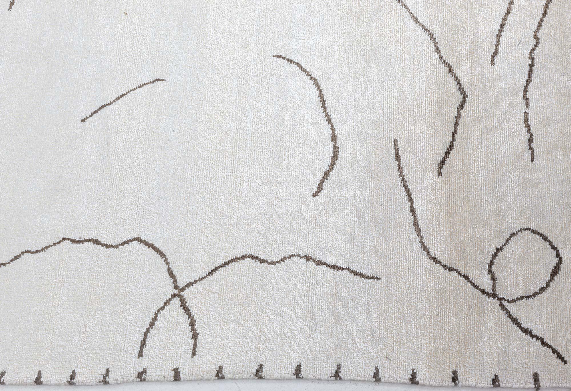 Contemporary Cocteau Hand Knotted Silk Rug by Doris Leslie Blau
Size: 10'3