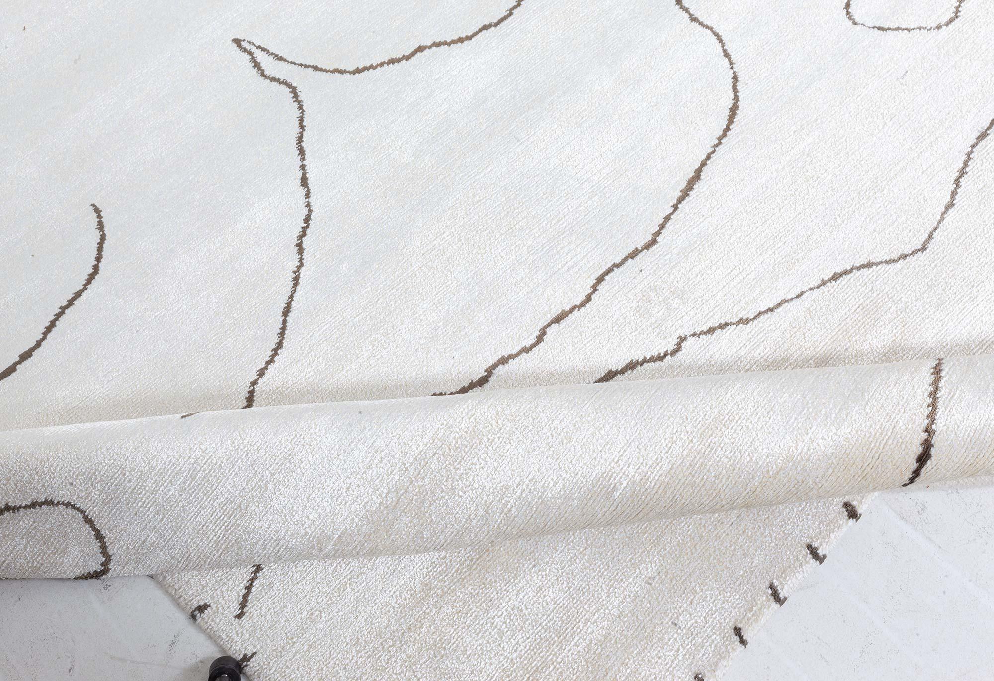 Hand-Knotted Contemporary Cocteau Hand Knotted Silk Rug by Doris Leslie Blau For Sale