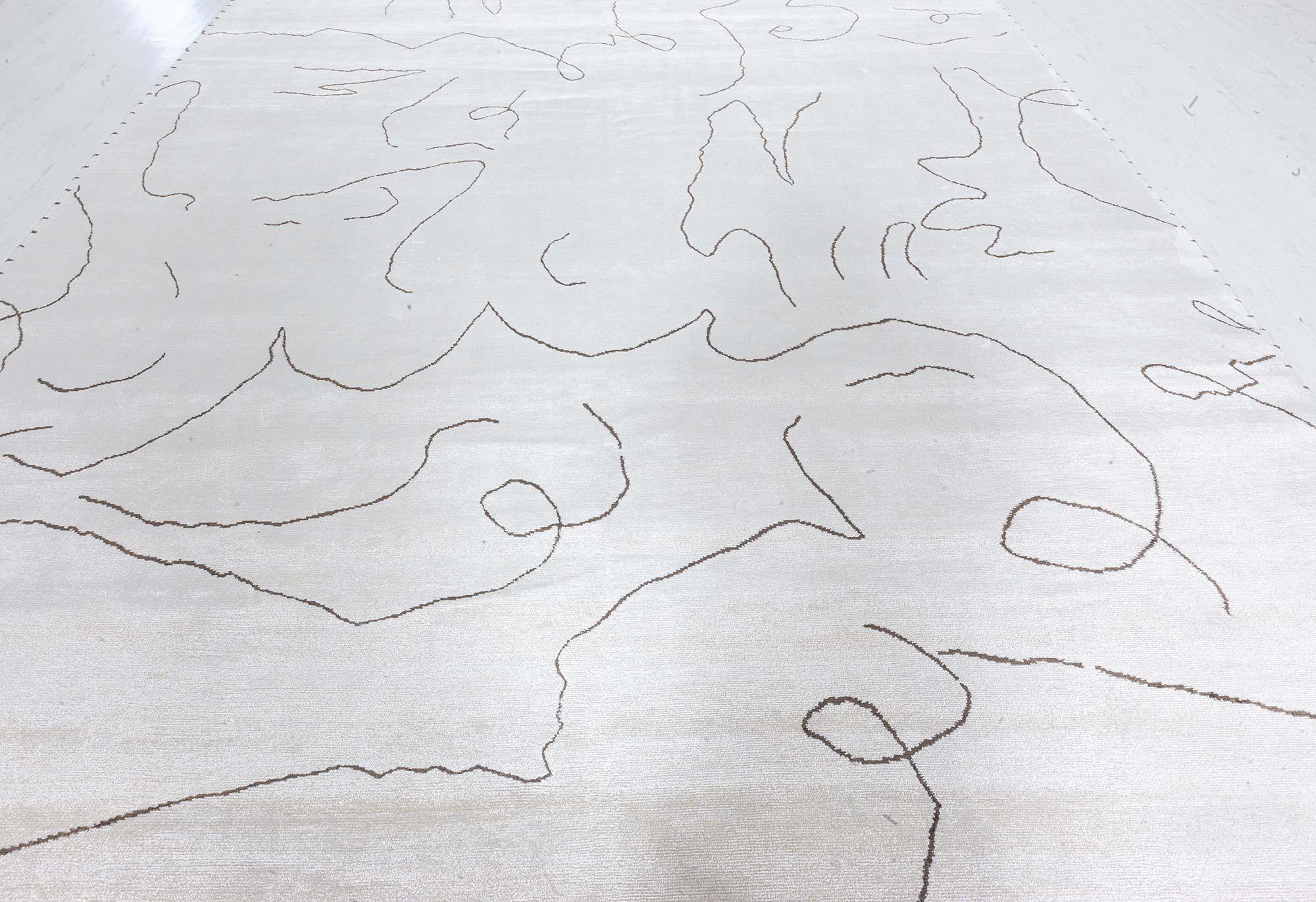 Contemporary Cocteau Hand Knotted Silk Rug by Doris Leslie Blau In New Condition For Sale In New York, NY