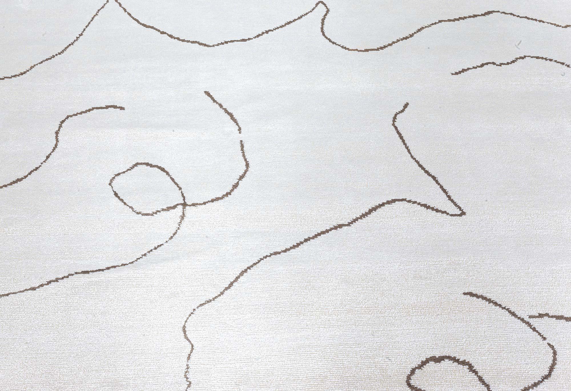 Contemporary Cocteau Hand Knotted Silk Rug by Doris Leslie Blau For Sale 1