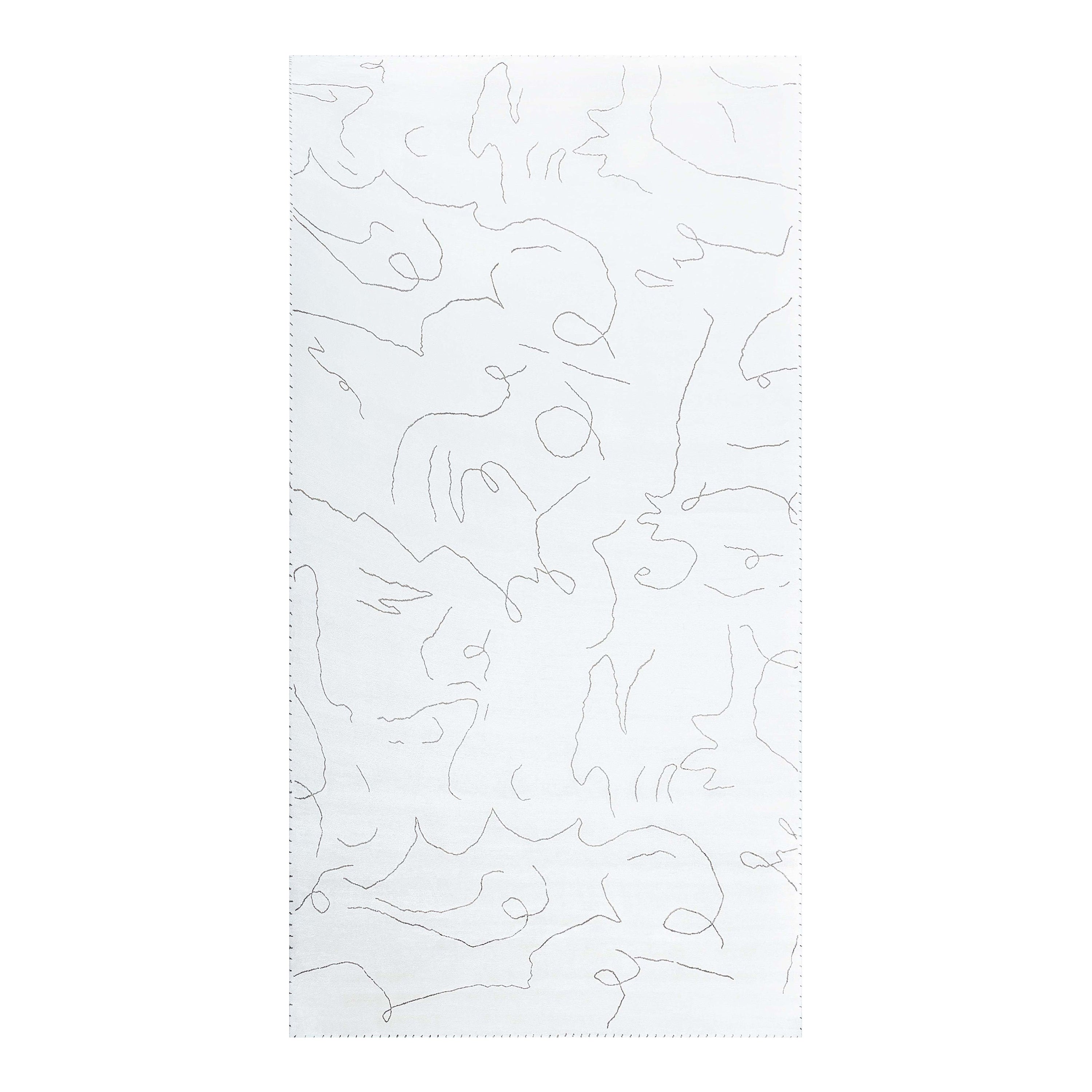 Contemporary Cocteau Hand Knotted Silk Rug by Doris Leslie Blau For Sale