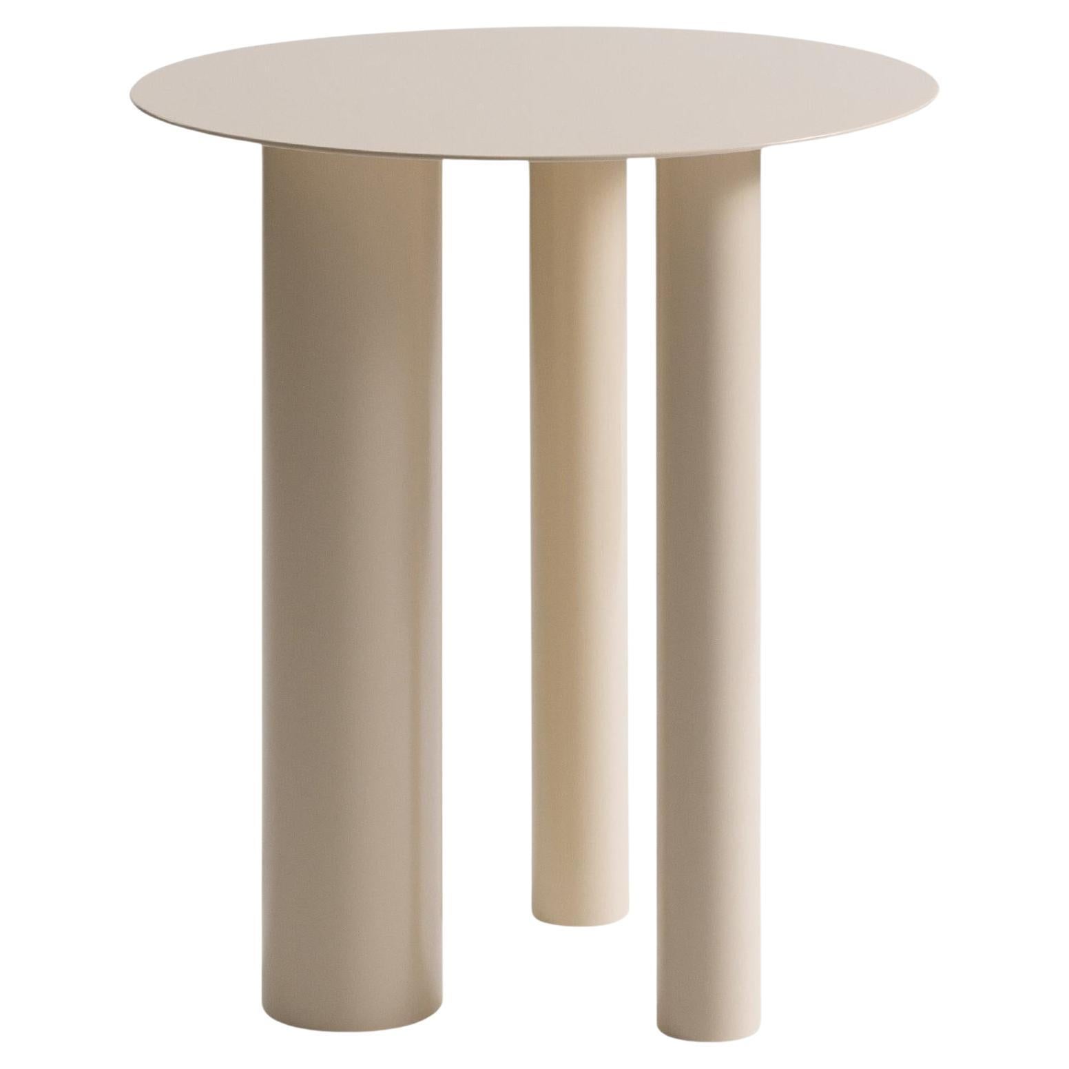 Contemporary Coffee or Side Table 'Brandt CS2' by Noom, White For Sale