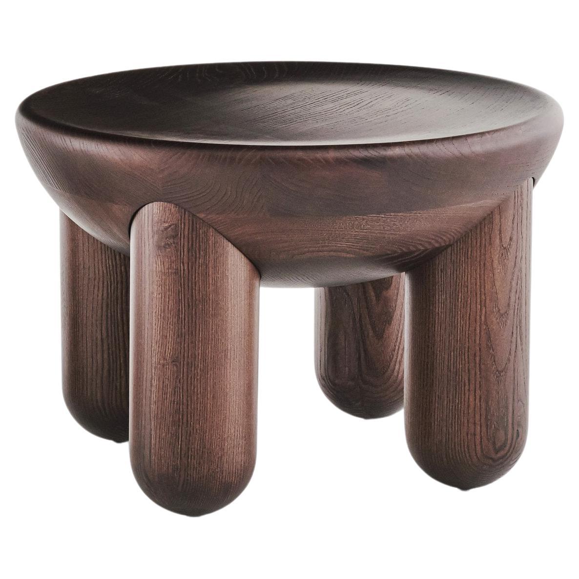 Mesa baja o auxiliar contemporánea 'Freyja 1' by Noom, Nogal en venta 8