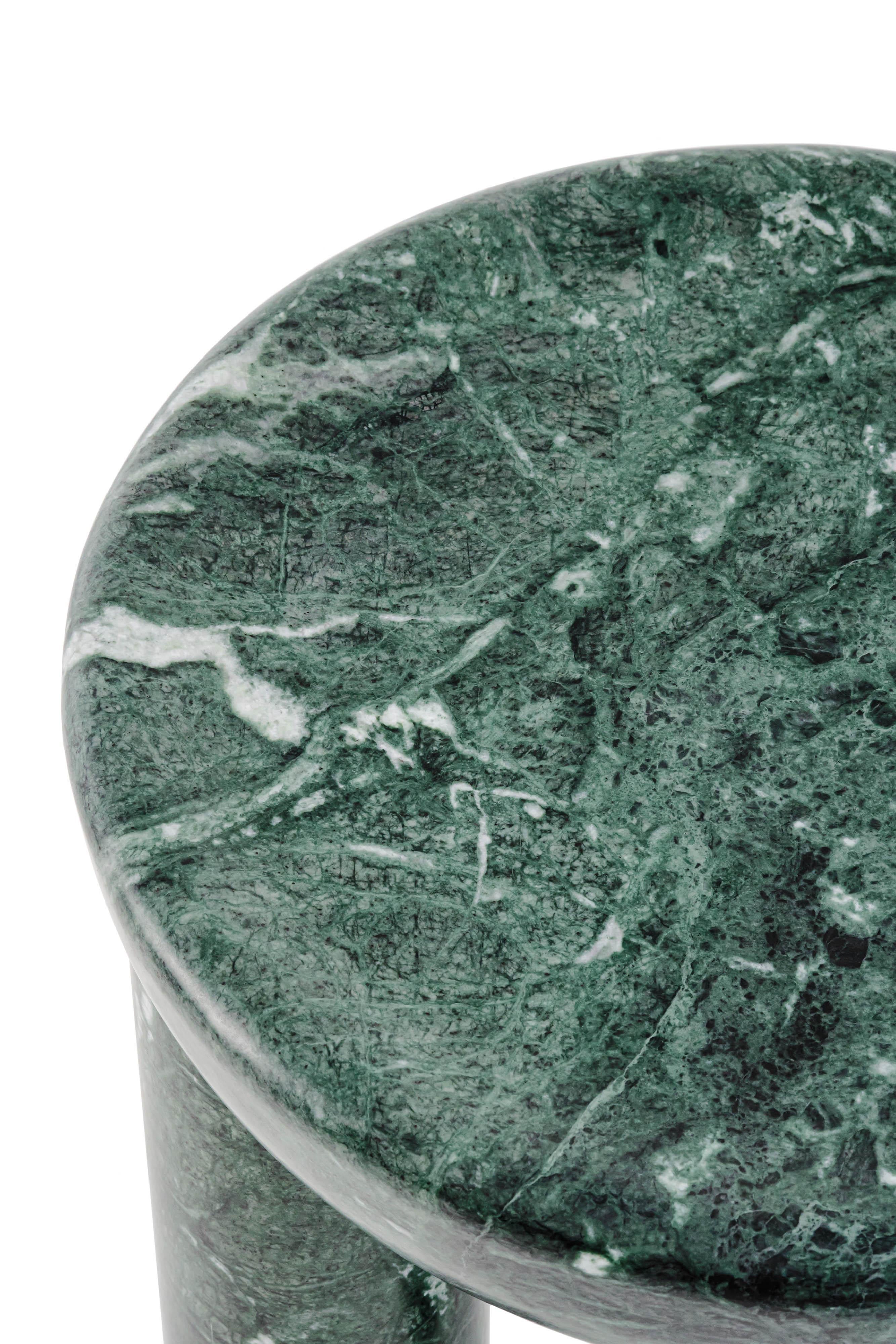 Tavolino contemporaneo 'Freyja 3' di NOOM, marmo verde in vendita 3
