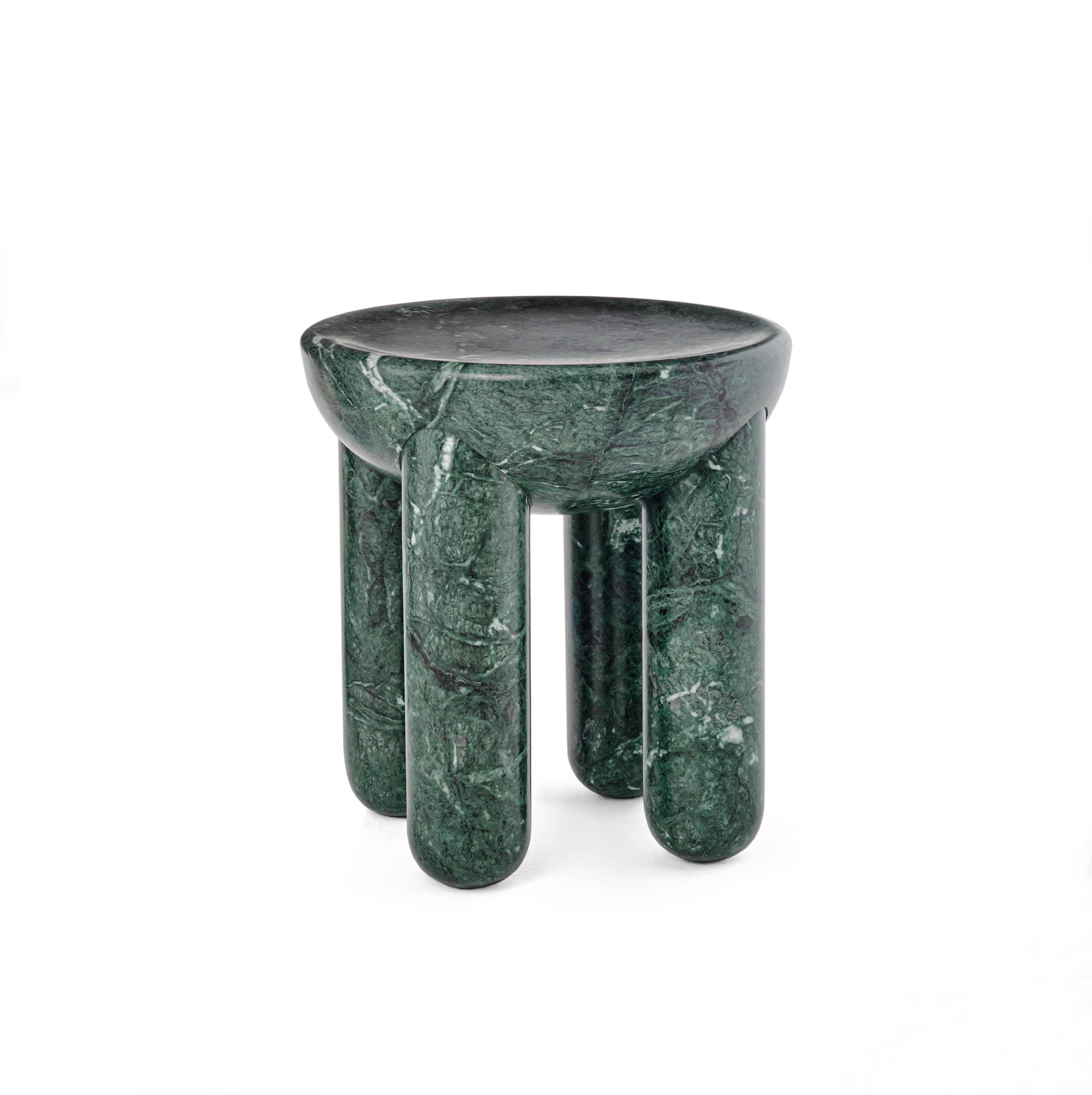 Ukrainian Contemporary Coffee or Side Table 'Freyja 3' by Noom, Green Marble For Sale