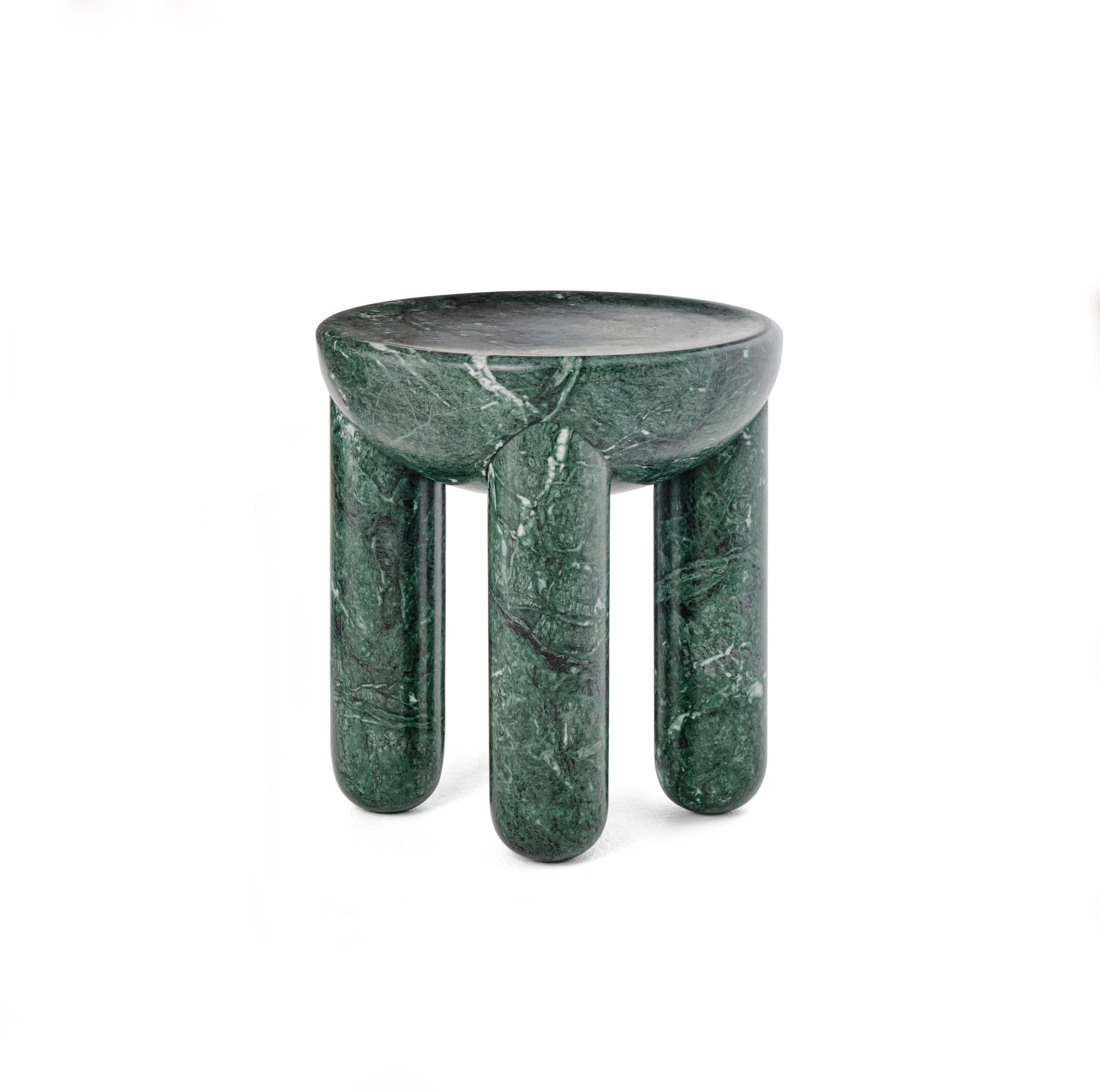 Contemporary Coffee or Side Table 'Freyja 3' by Noom, Green Marble In New Condition For Sale In Paris, FR