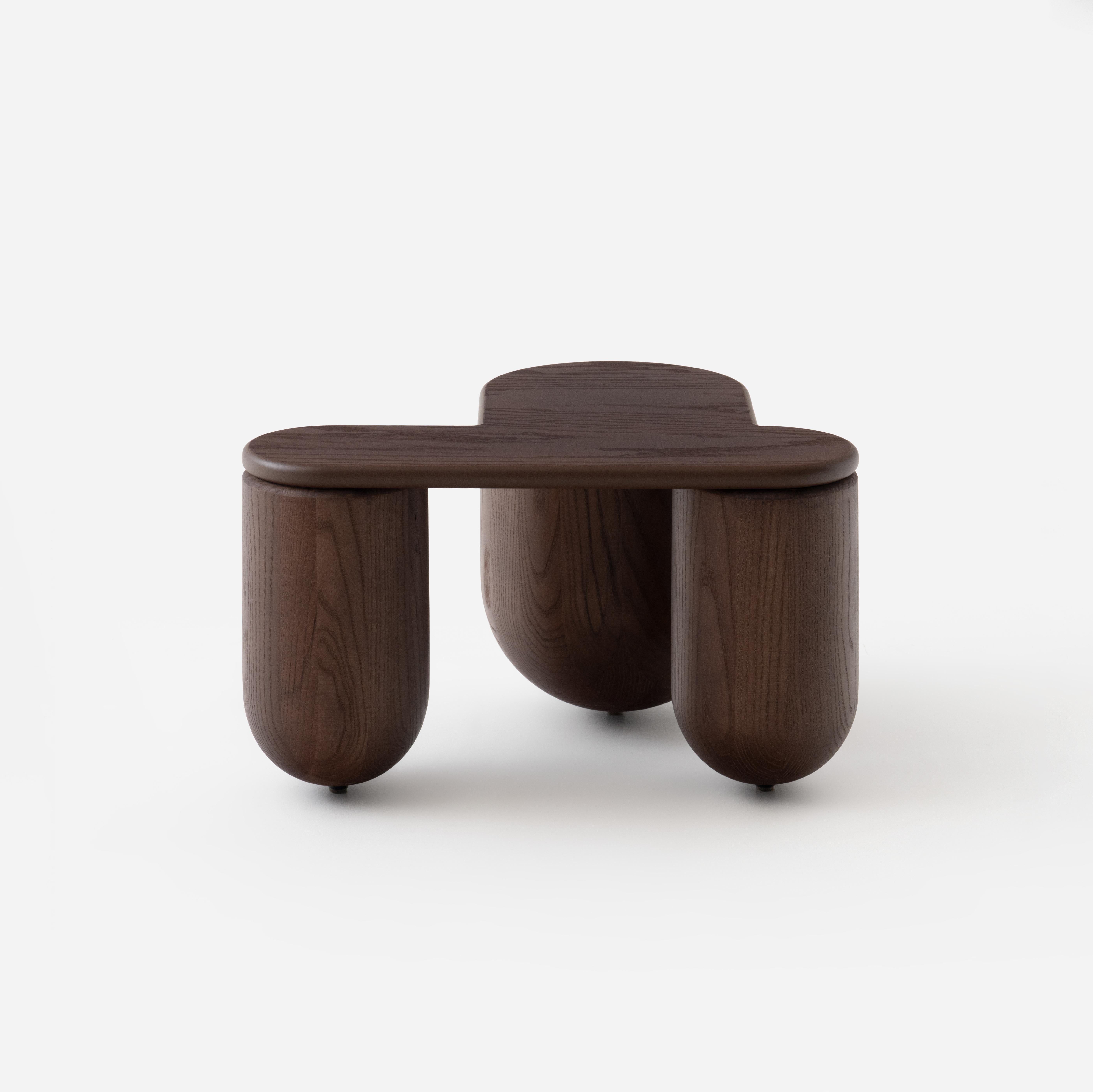 Contemporary Coffee or Side Table 'Hello 2' by Noom, Ashwood, Brown In New Condition For Sale In Paris, FR
