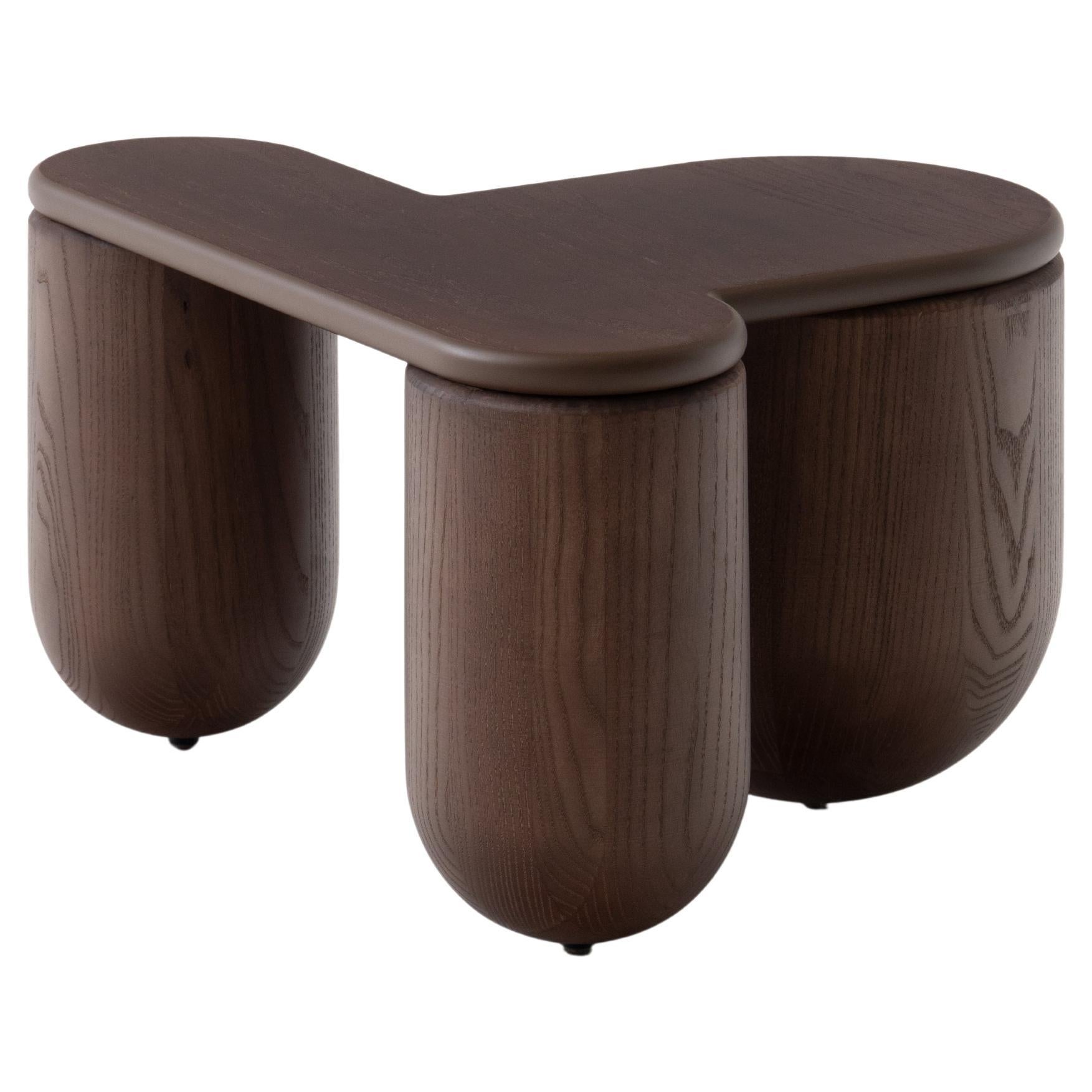 Contemporary Coffee or Side Table 'Hello 2' by Noom, Ashwood, Brown For Sale