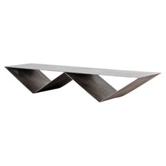 Contemporary Coffee / Sofa Table in Aluminium, Udd Table by Lucas Morten