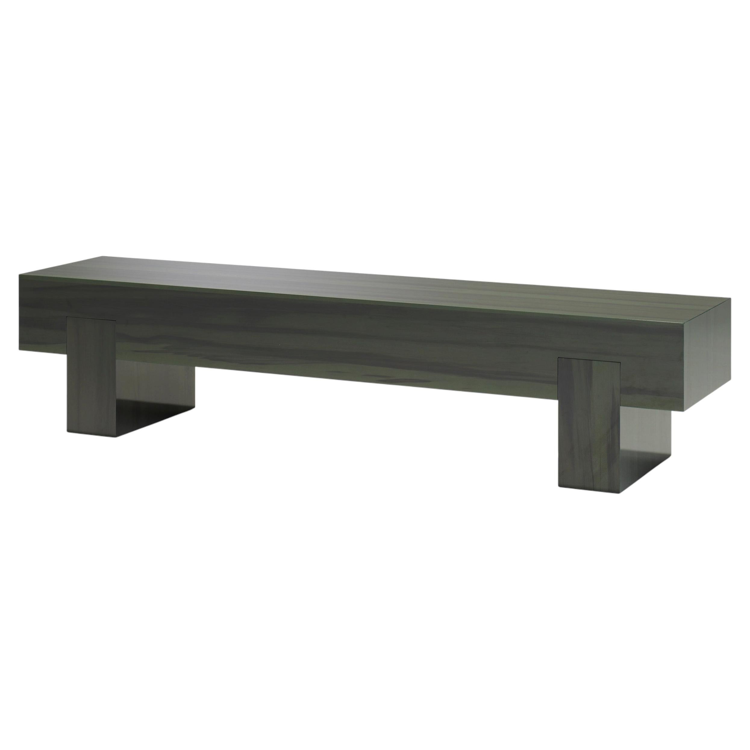 Contemporary Coffee Table 'Bimu' by LINTELOO, 120-40, Liquidambar Green Gloss For Sale