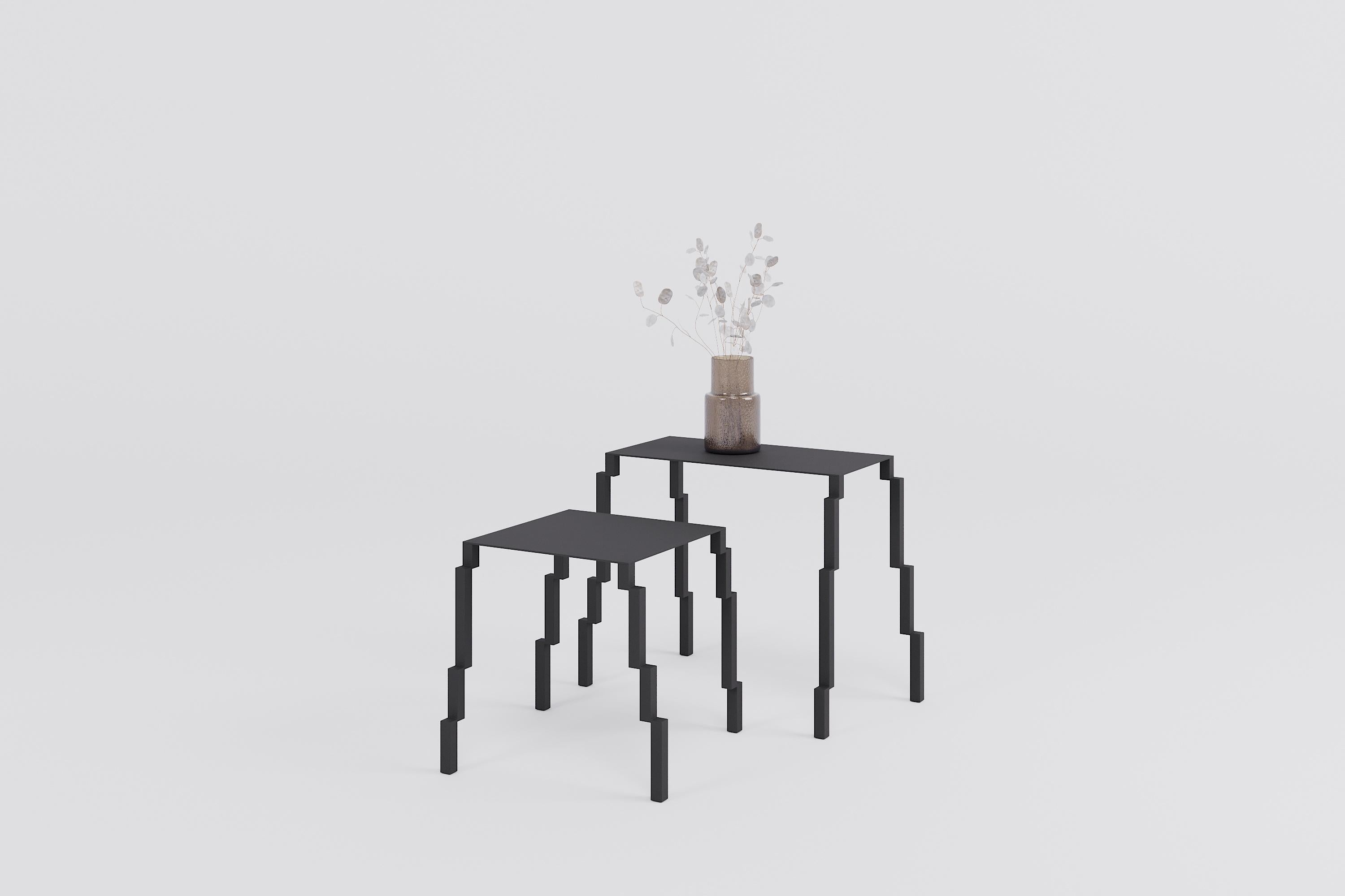 Organic Modern Contemporary Coffee Table 'Bug 3060' by Oitoproducts, Black For Sale