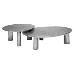 Table basse contemporaine 'Charles', by LINTELOO, 120, Polished Aluminium
