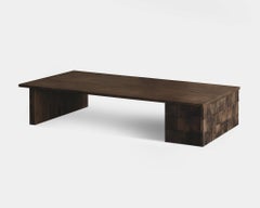 Contemporary Coffee Table 'Cosmos' by Obstacles, Solid Oak and Ceramic