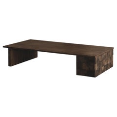 Contemporary Couchtisch 'Cosmos' von Obstacles, Eiche massiv und Keramik