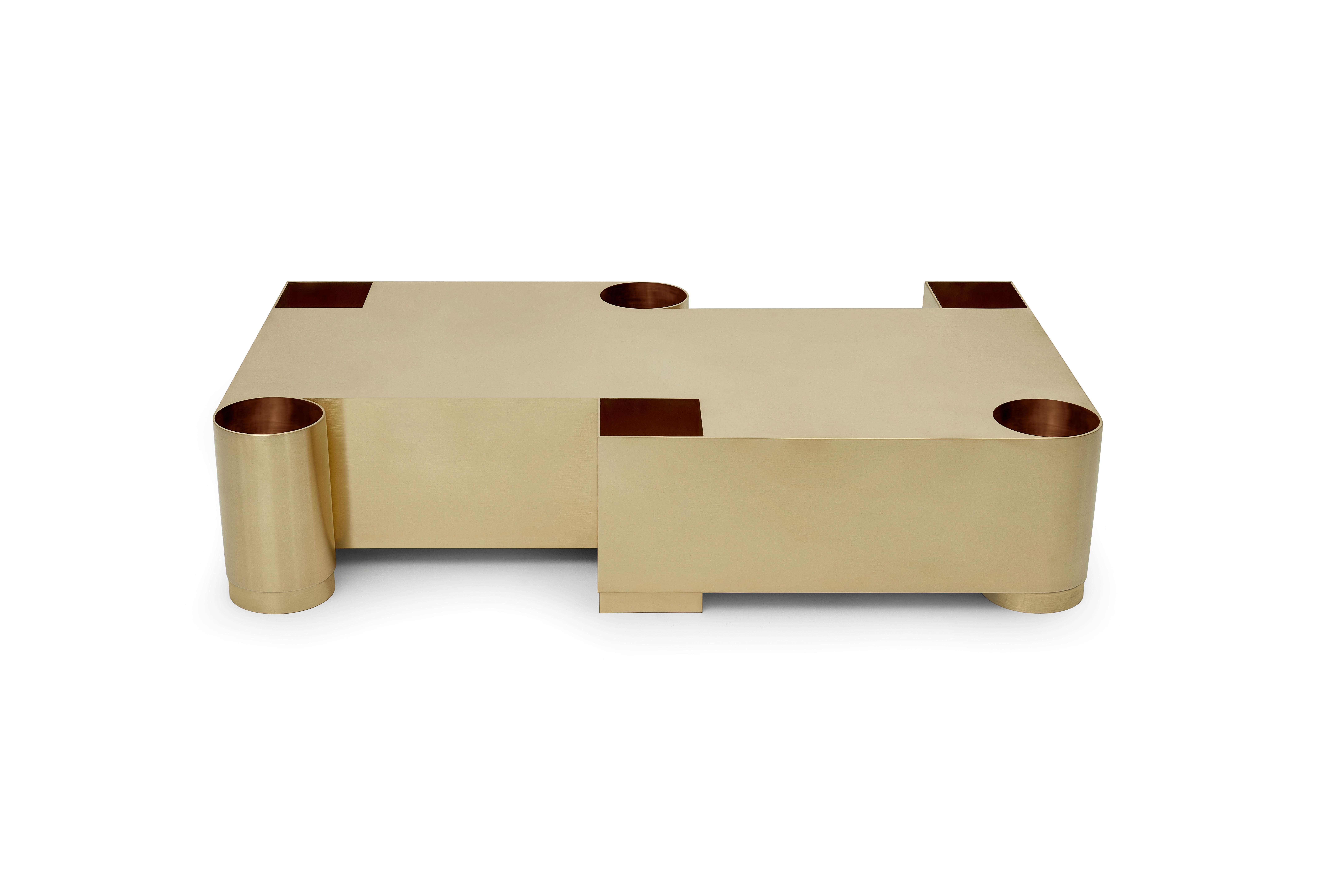 Equation coffee table by Marta Delgado Studio

Contemporary coffee table

Model on the picture:
Metal: Brass
Finish: Brushed

Dimensions:
Width: 55.1” 140 cm 
Depth: 31.5” 80 cm 
Height: 11.8” 30 cm

Marta Delgado is a Portuguese