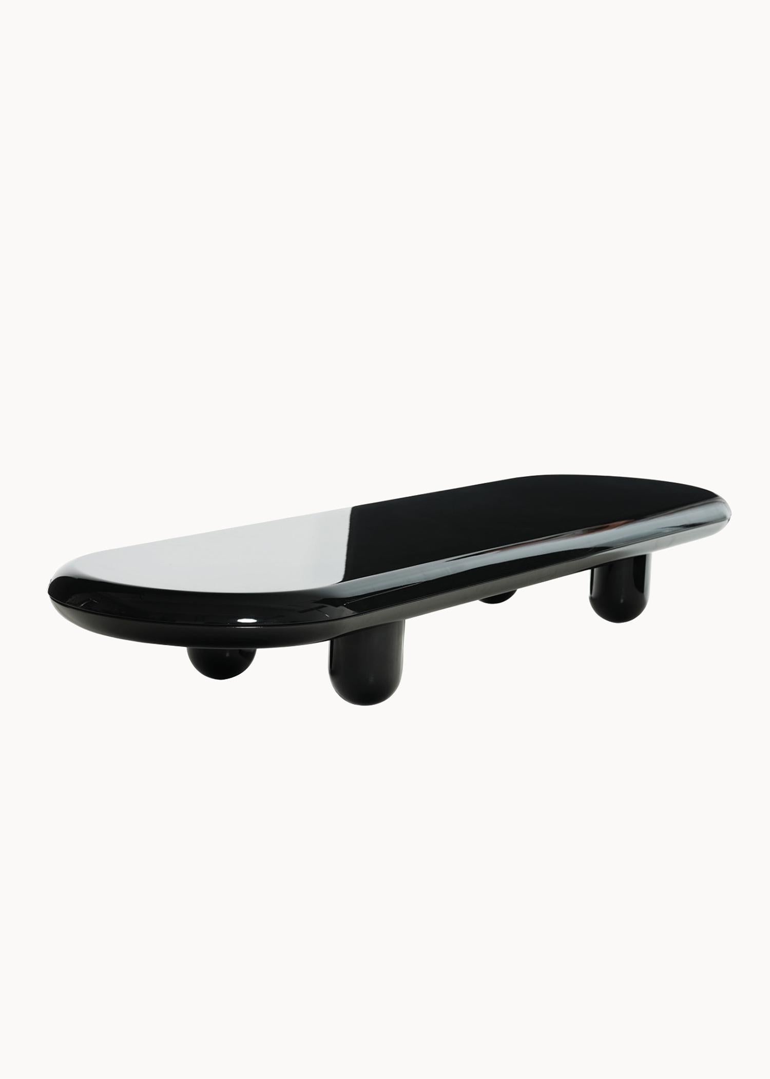 Organic Modern Contemporary Coffee Table 'Explorer' by Jaime Hayon, Black, 184 cm For Sale