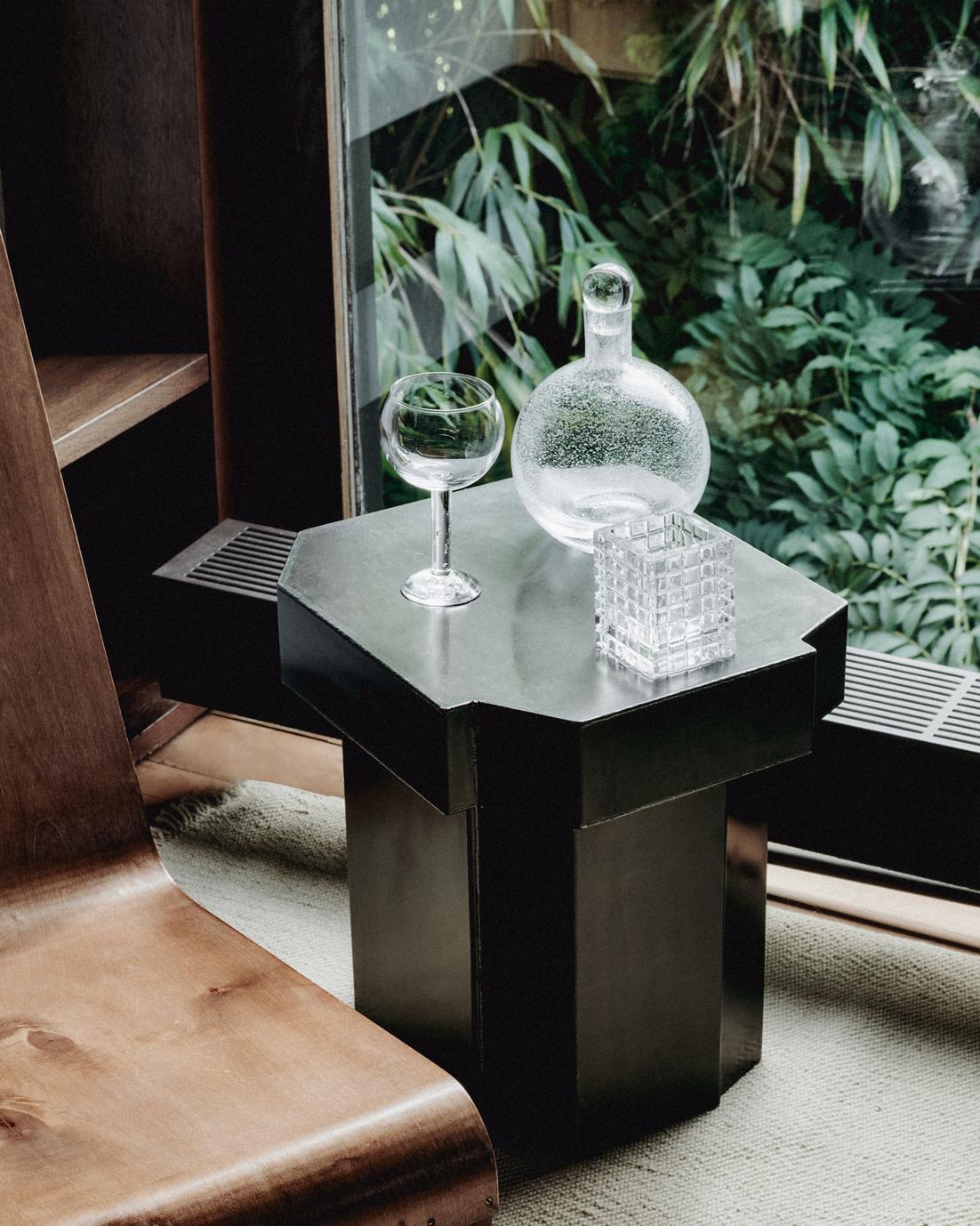 FUNKI Coffee Table by Louise Roe
Shape: Square
Size: 110 X 116 H36 cm
Finish: raw iron

(Suitable for outdoor use)

The FUNKI Furniture essentially encapsulates Functionalism meeting Brutalism. Whether a bedside or lounge table, a chair or