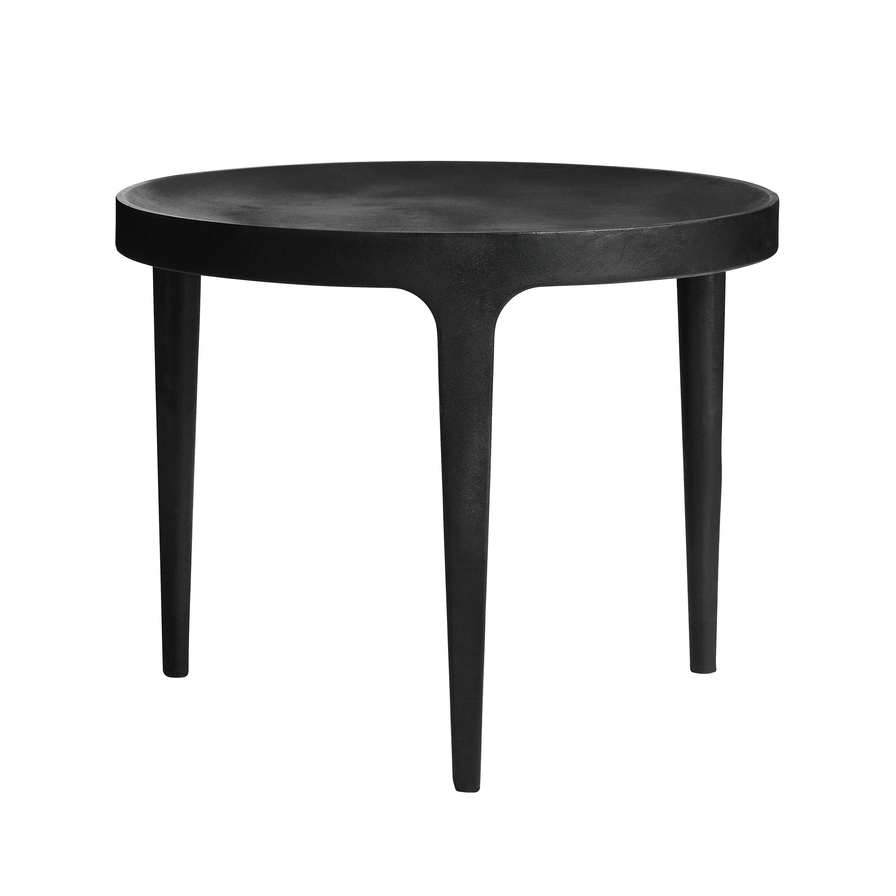 Organic Modern Contemporary Coffee Table 'Ghost' by Fogia, Black Aluminium For Sale
