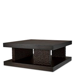 Contemporary Coffee Table in Black Oak Veneer