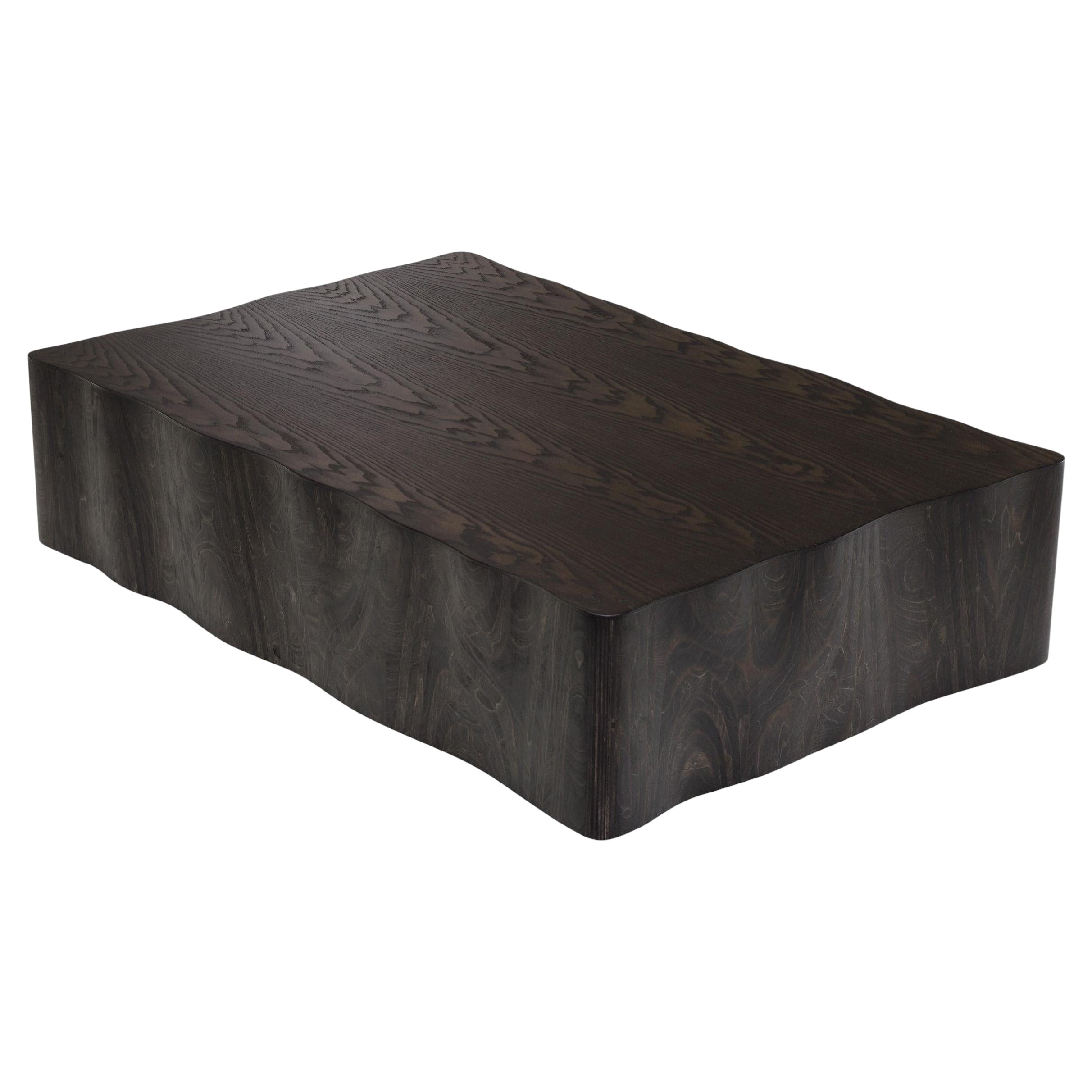 Contemporary Coffee Table 'Iwa' by LINTELOO, 120-80, Dark Ebony Oak