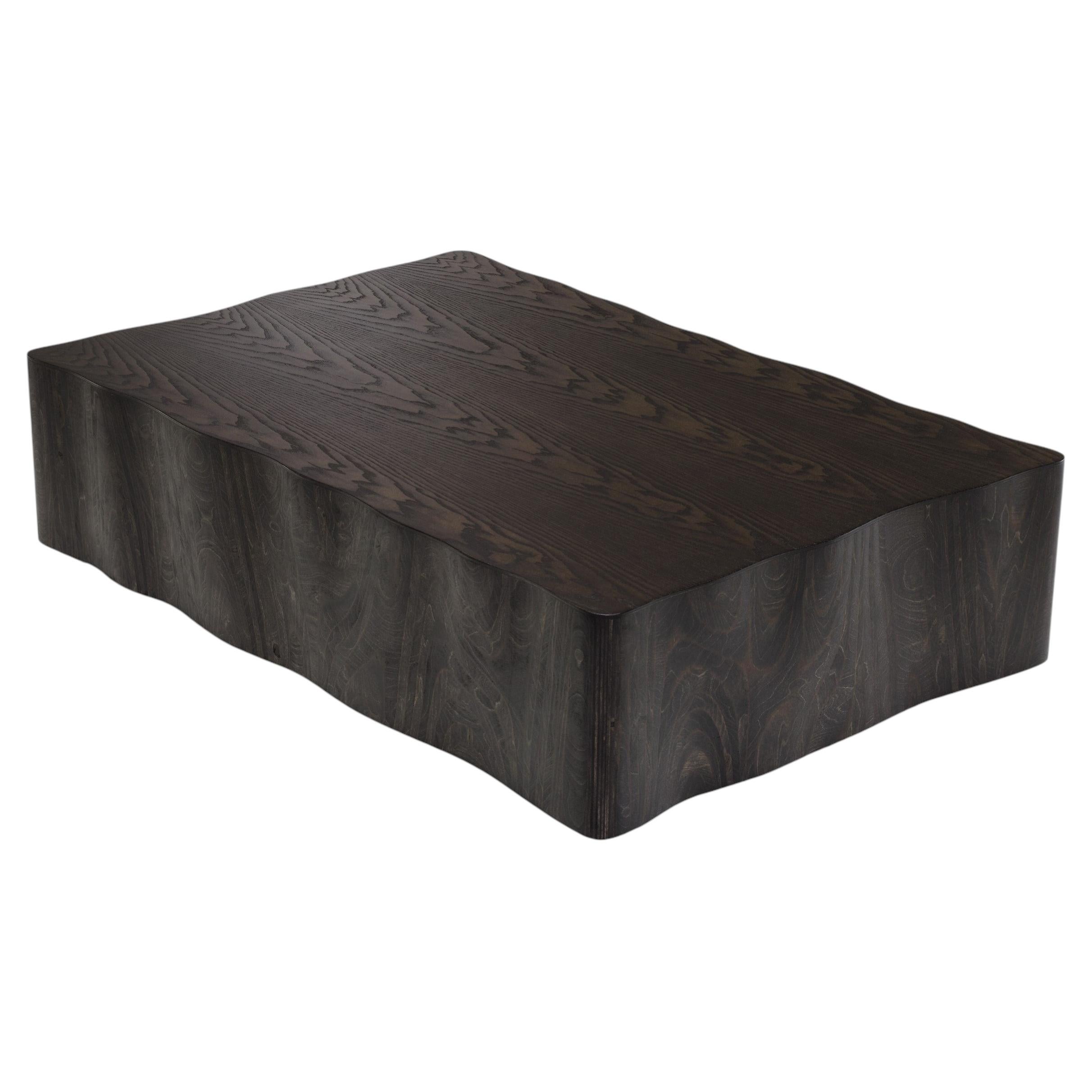 Moderner Couchtisch „Iwa“ von Linteloo, 180 × 60, dunkle Eiche in Ebenholzoptik