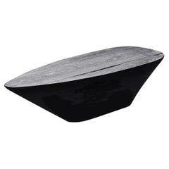 Contemporary Coffee Table 'Muna' in Burnt Wood by Carmworks, Customizable