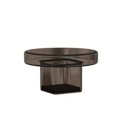 Tavolino da caffè contemporaneo 'Naked' di Norr11, vetro ambrato