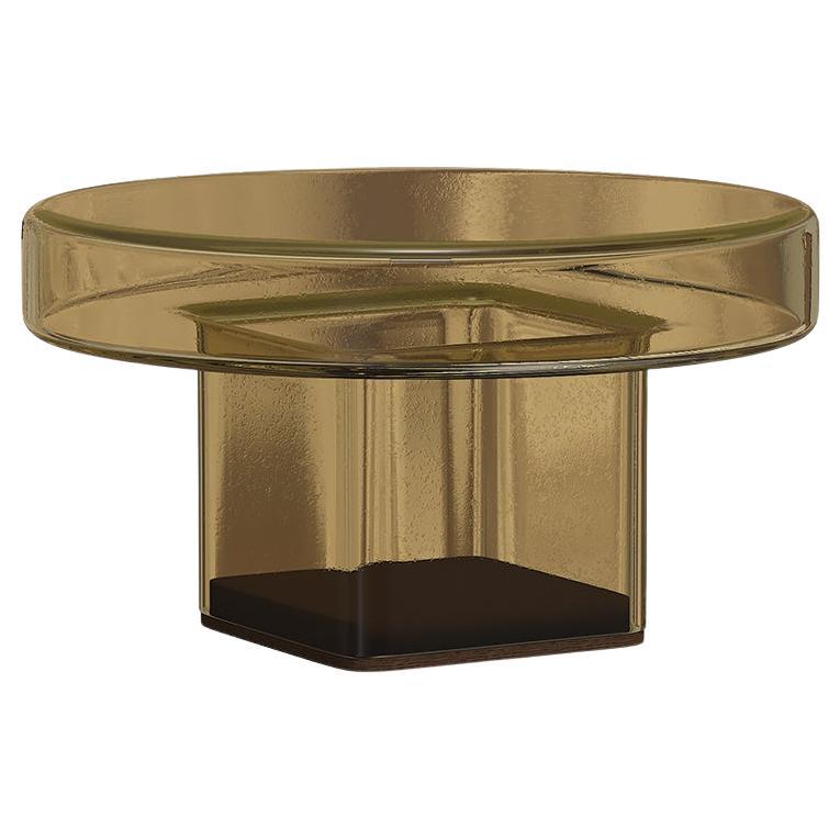 Contemporary Coffee Table 'Naked' by Norr11, Amber Glass