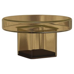 Contemporary Coffee Table 'Naked' by Norr11, Amber Glass