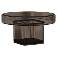 Contemporary Coffee Table 'Naked' by Norr11, Smoke Glass