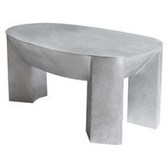 Contemporary Coffee Table No7 in Raw Aluminium by Jan Ankiersztajn