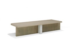 Contemporary Coffee Table 'Offset' by LINTELOO, 190-70, Oak and Marble