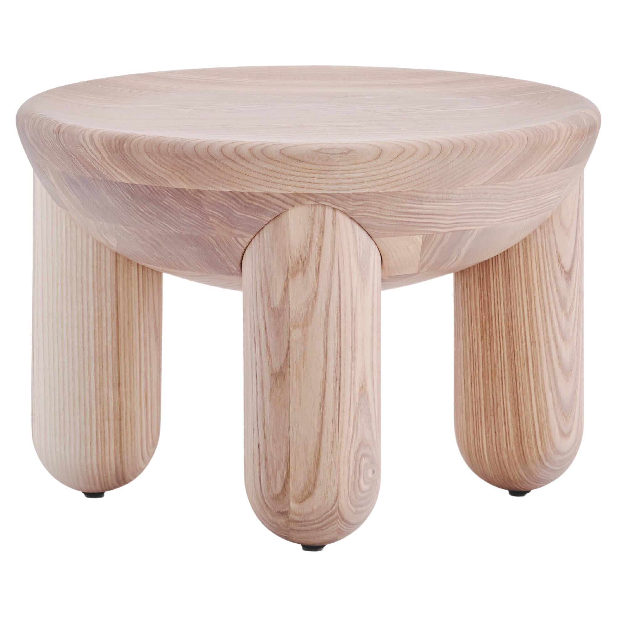 Contemporary Coffee Table or Side Table 'Freyja 1' by Noom, Natural Ashwood For Sale