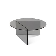 Contemporary Coffee Table 'Pond' Bronze Glass