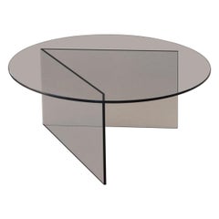 Contemporary Coffee Table 'Pond' Bronze Glass