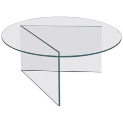 Contemporary Coffee Table 'Pond' Clear Glass