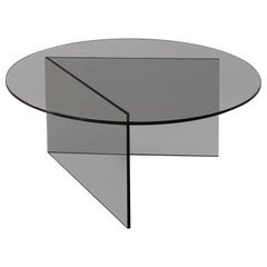 Contemporary Coffee Table 'Pond' Grey Glass