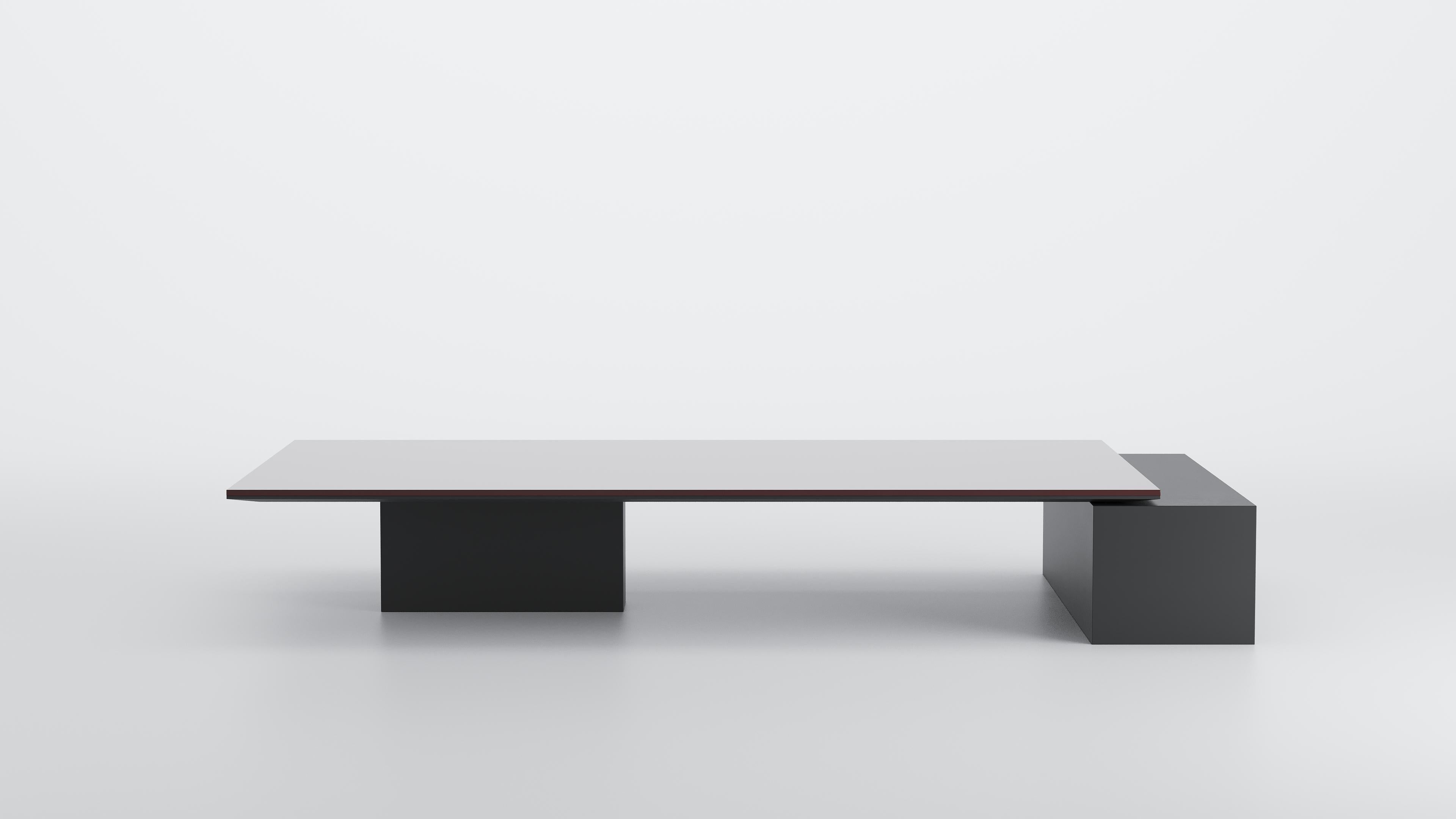 XXIe siècle et contemporain Table basse contemporaine 'Purezza' avec plateau en céramique par Nero en vente