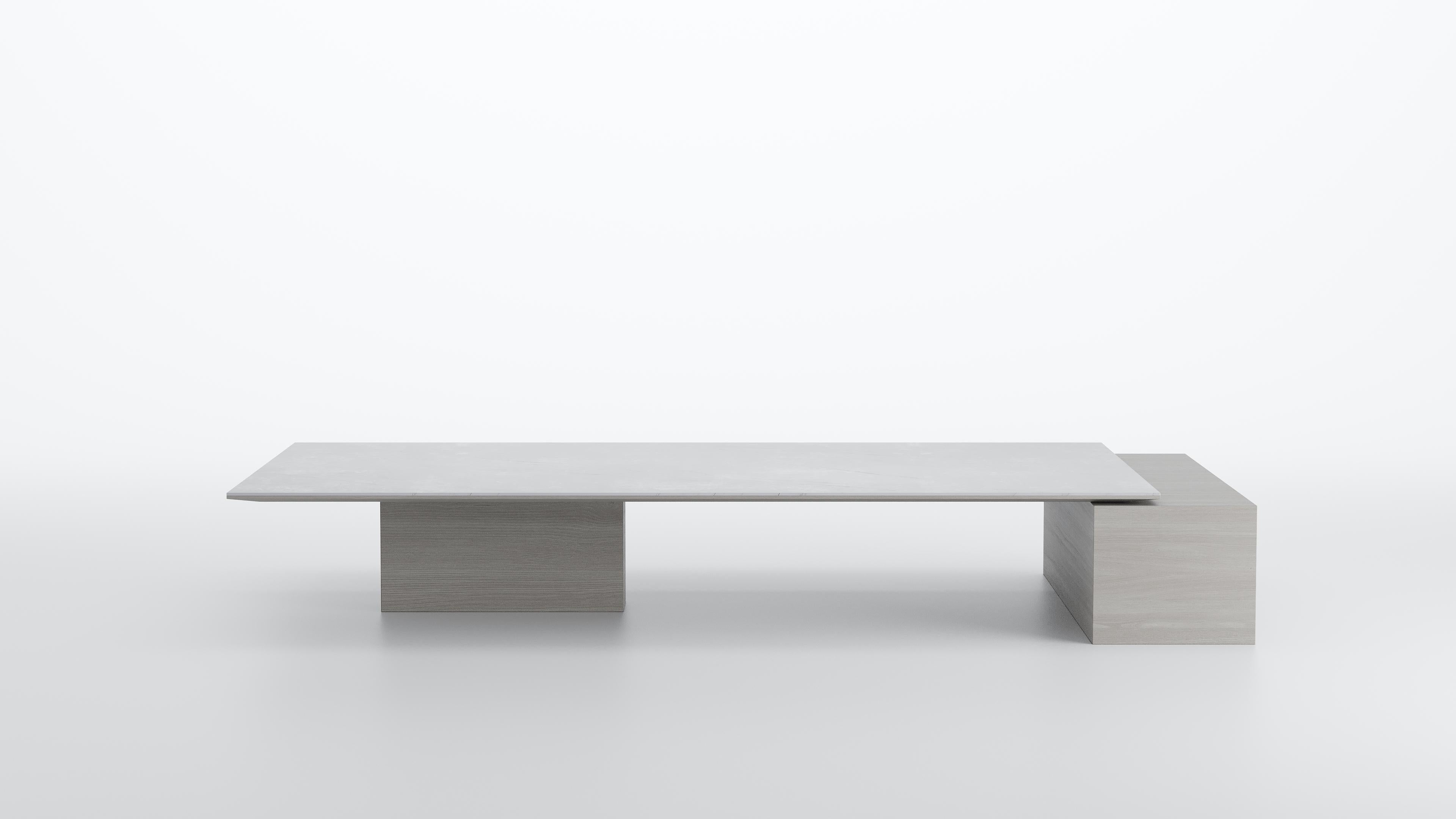 Table basse contemporaine 'Purezza' avec plateau en céramique par Nero en vente 1