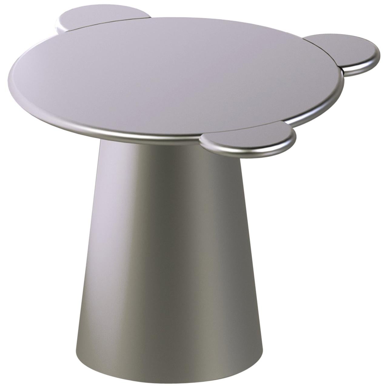Contemporary Coffee Table Silver Donald Wood by Chapel Petrassi For Sale