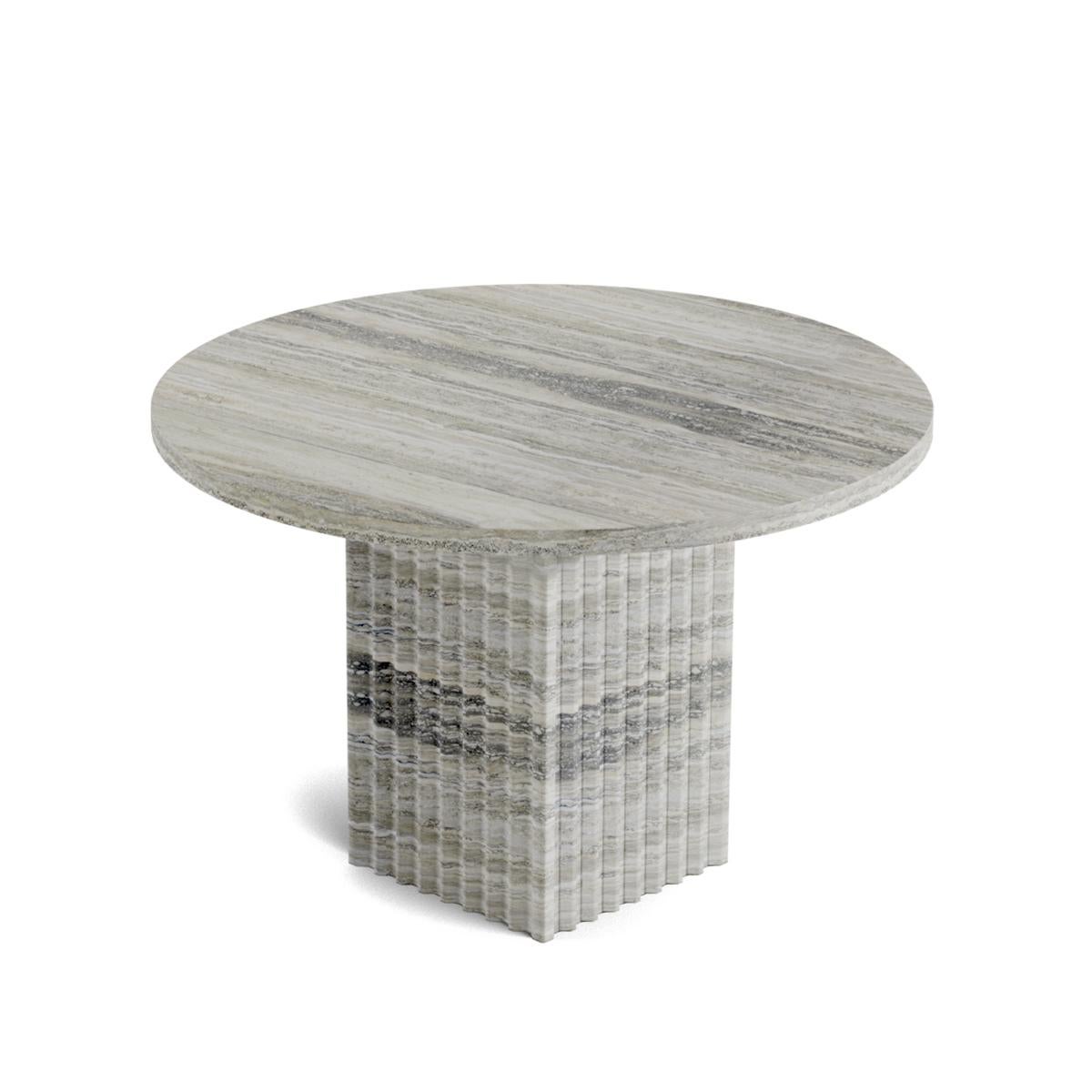Contemporary Couchtisch 'SOHO' von Norr11, Grauer Travertin im Angebot 2