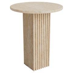 Contemporary Coffee Table 'SOHO' by Norr11, Tall, Travertine