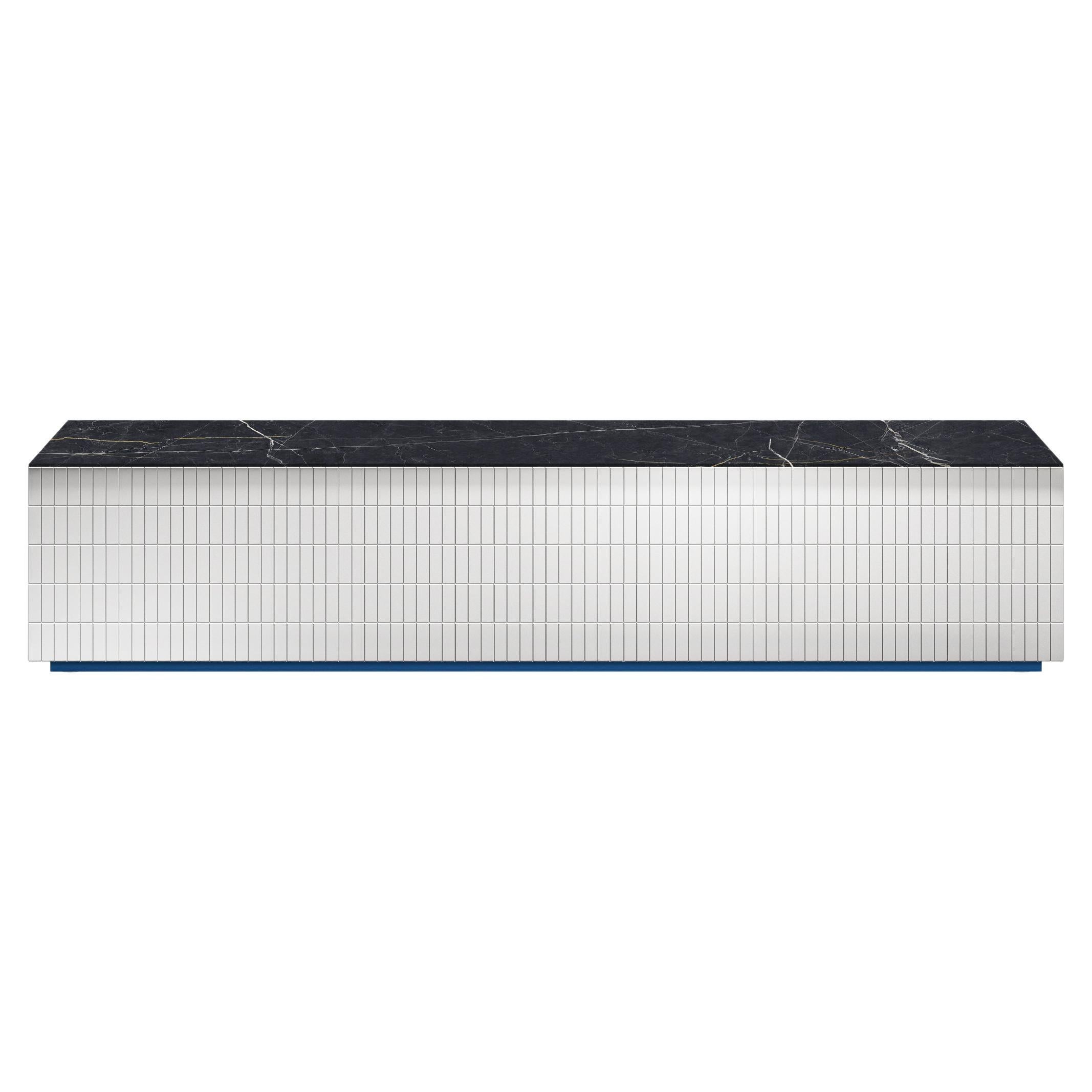 Contemporary Steel Streetlight Mirror Coffee Table Sam Chermayeff