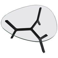 Contemporary Coffee Table "Stick" Three Legs in Black by Casey Lurie Studio 