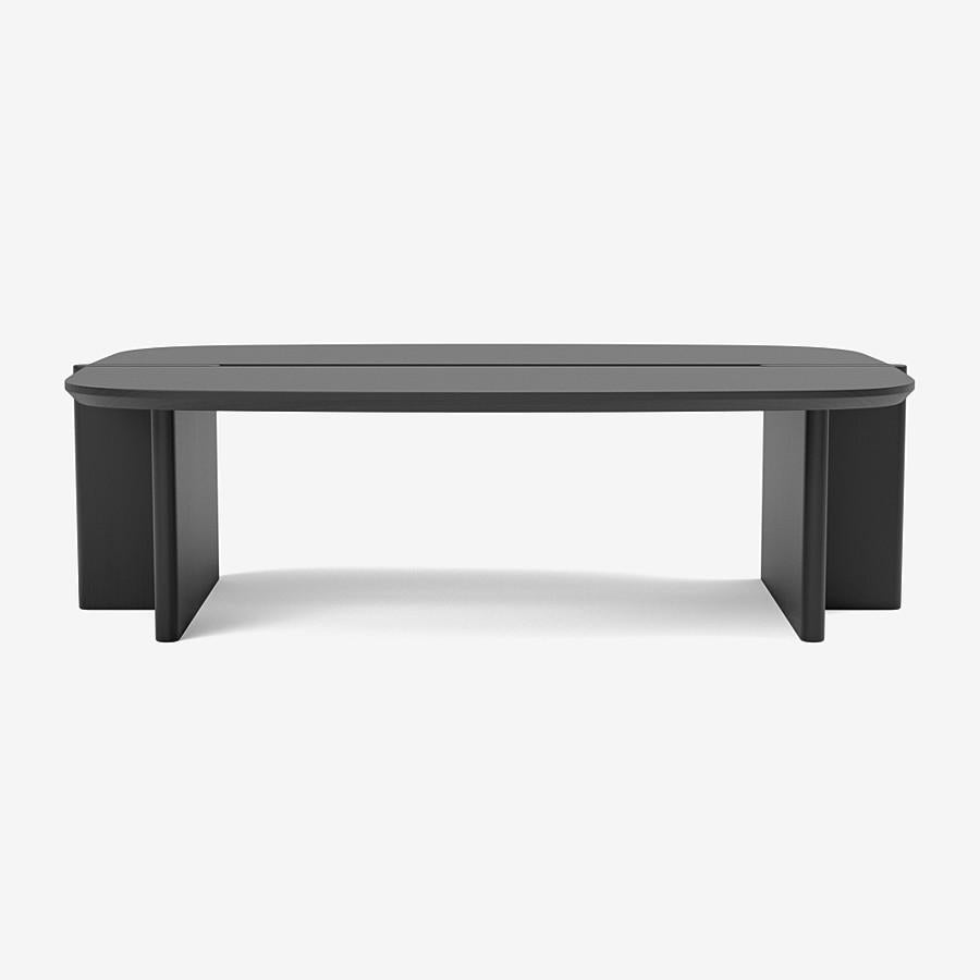 'Surfside Drive' Coffee Table by Man of Parts
Signed by Workshop APD 

Solid ash wood 

Table top finishes available: 
- Coffee grind
- Black 
- Mist
- Ivory

Table base finishes available: 
- Black
- Mist 
- Ivory

Dimensions available:
Small: H.