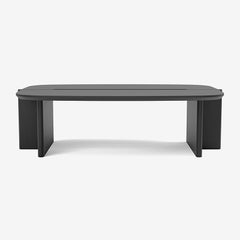 Table basse contemporaine 'Surfside Drive' par Man of Parts, grande, frêne noir