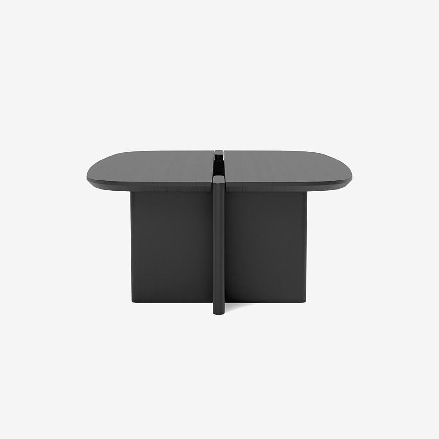 Organic Modern Contemporary Coffee Table 'Surfside Drive' by Man of Parts, Small, Black Ash For Sale