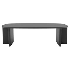 Table basse contemporaine 'Surfside Drive' par Man of Parts, petite, frêne noir